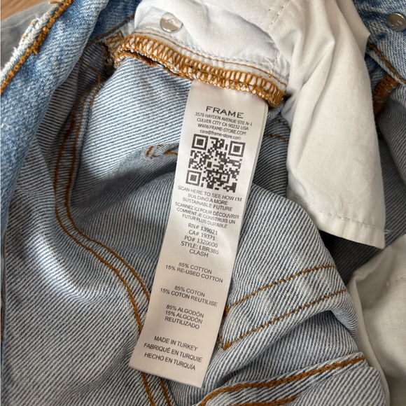 Frame Denim ultra high rise Barrel leg jeans size 26, color CLASH - Picture 7 of 12
